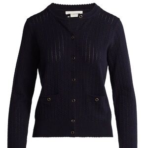 Free Assembly Women's Cozy Yarn Welt Pocket Cable Cardigan Sweater